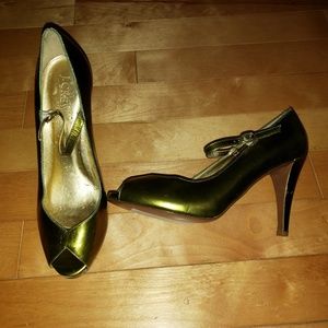 J. Crew Patent Leather Peep Toe High Heel 7